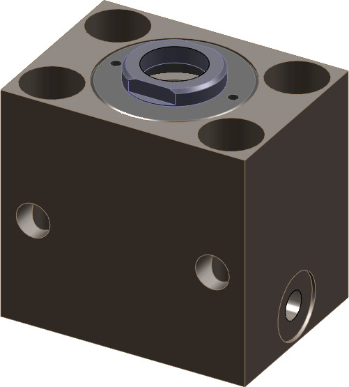 Hohlkolbenzylinder Block einfachwirkend 723E38092-2