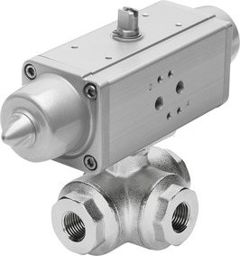 Kugelhahn-Antriebseinheit VZBA-2"-GGG-63-32T-F0507-V4V4T-PS90-R-90-4-C